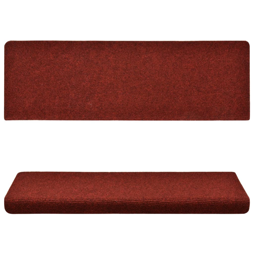 Trapmatten 15 St 65X25 Cm Naaldvilt Rood