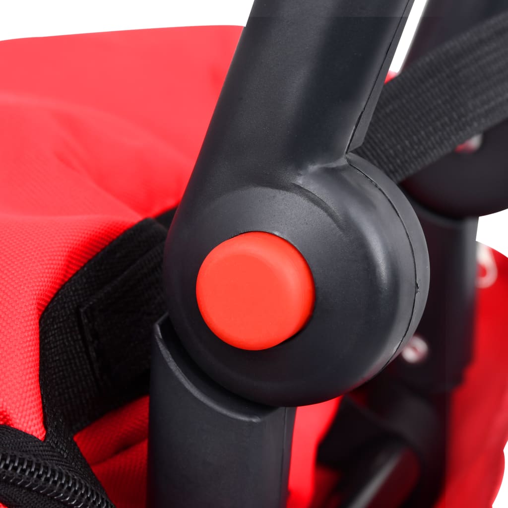 Fietskar Inklapbaar Met Boodschappentas Rood En Zwart