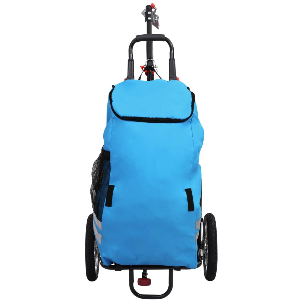 Fietskar Inklapbaar Met Boodschappentas Blauw En Zwart