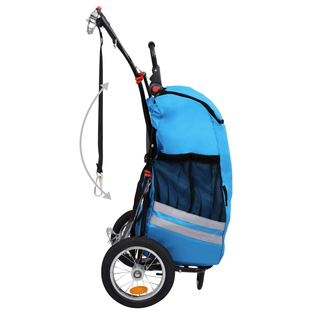 Fietskar Inklapbaar Met Boodschappentas Blauw En Zwart