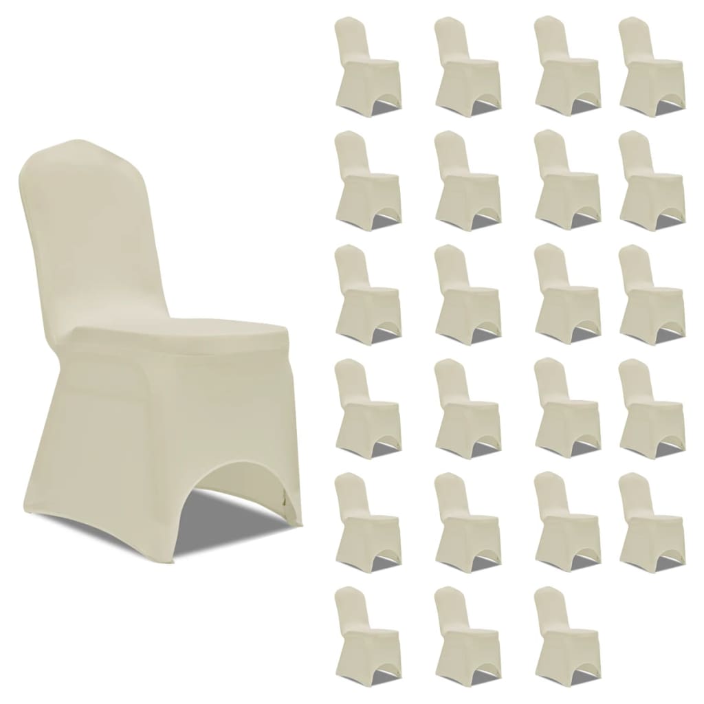 Stoelhoezen Stretch 24 St Crème