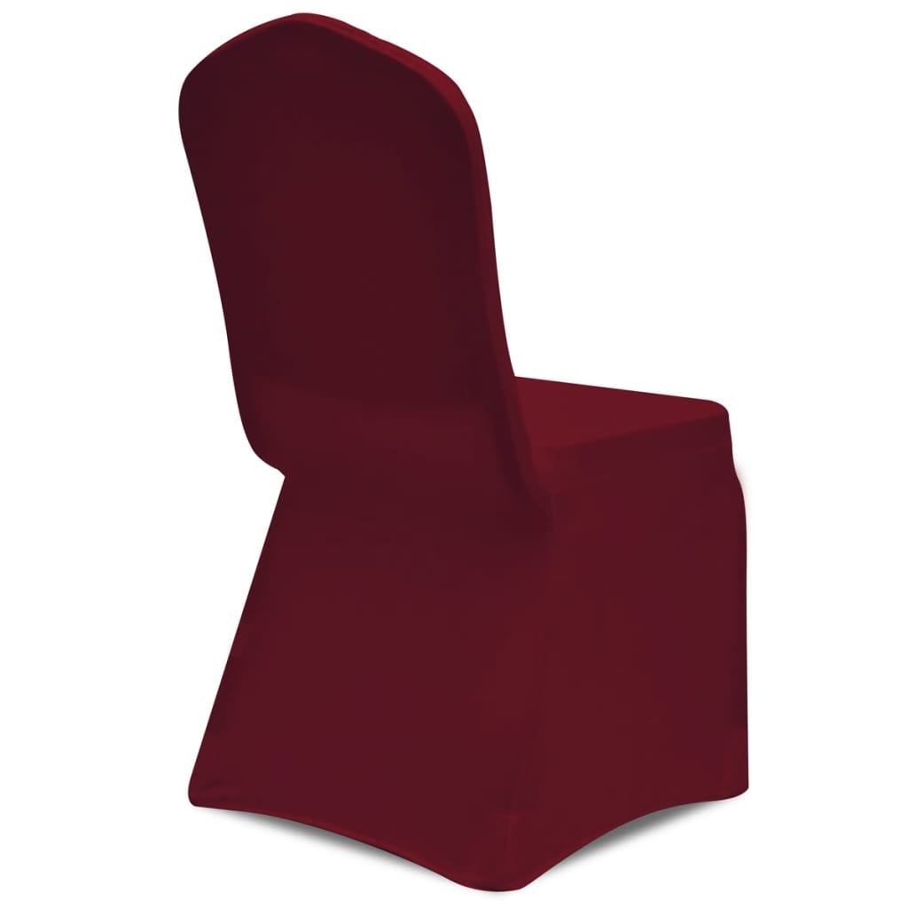 Stoelhoezen Stretch 24 St Bordeauxrood