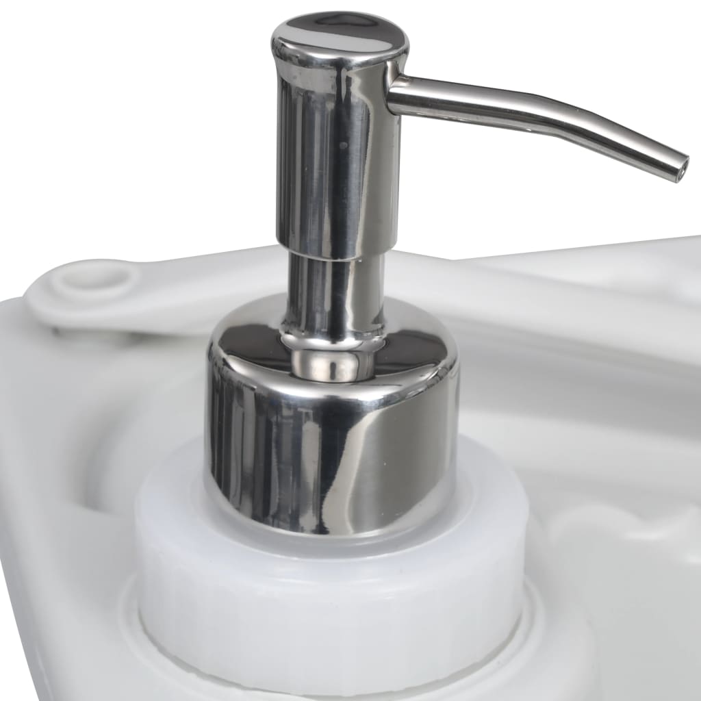 Kampeertoilet En Wasbak Draagbaar Grijs