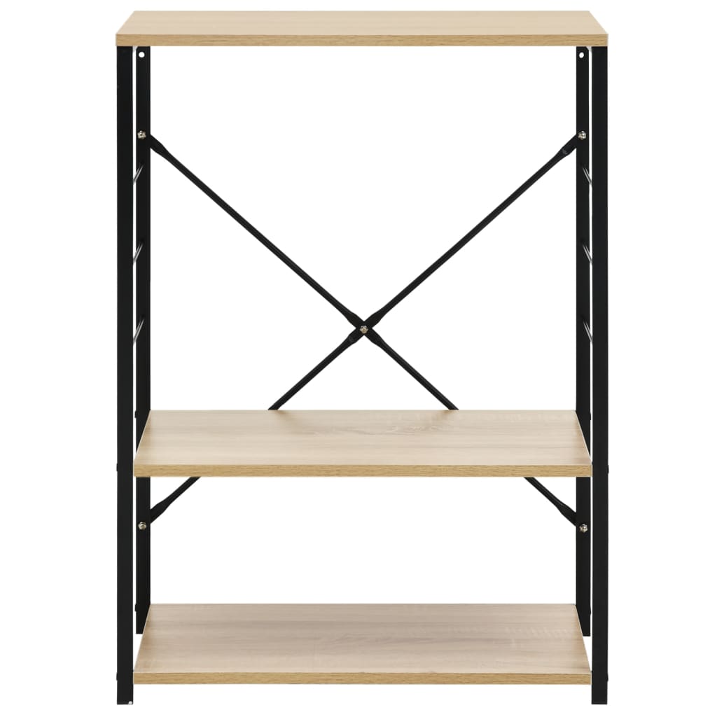 Magnetronkast 60X39,6X79,5 Cm Spaanplaat Zwart En Eikenkleurig