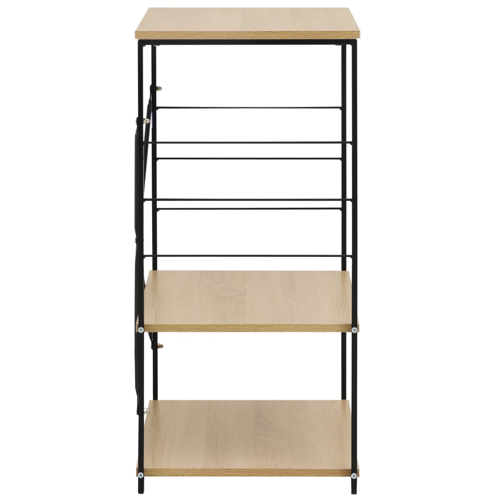 Magnetronkast 60X39,6X79,5 Cm Spaanplaat Zwart En Eikenkleurig