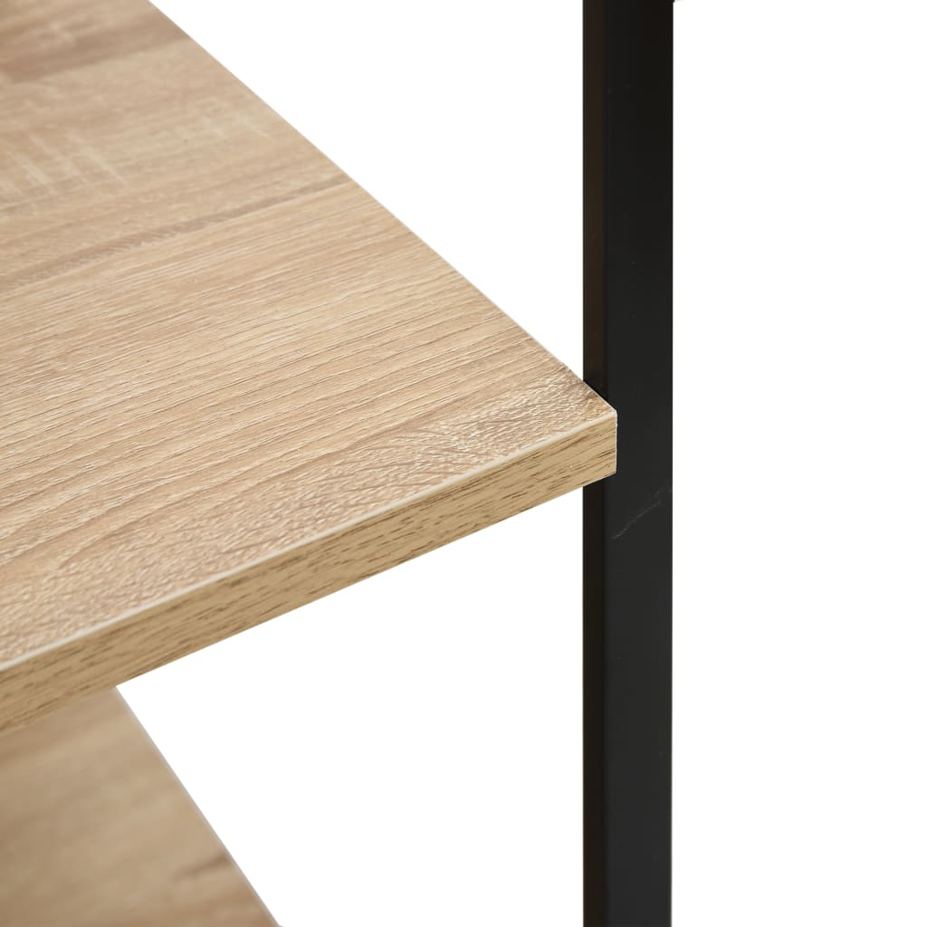 Magnetronkast 60X39,6X79,5 Cm Spaanplaat Zwart En Eikenkleurig