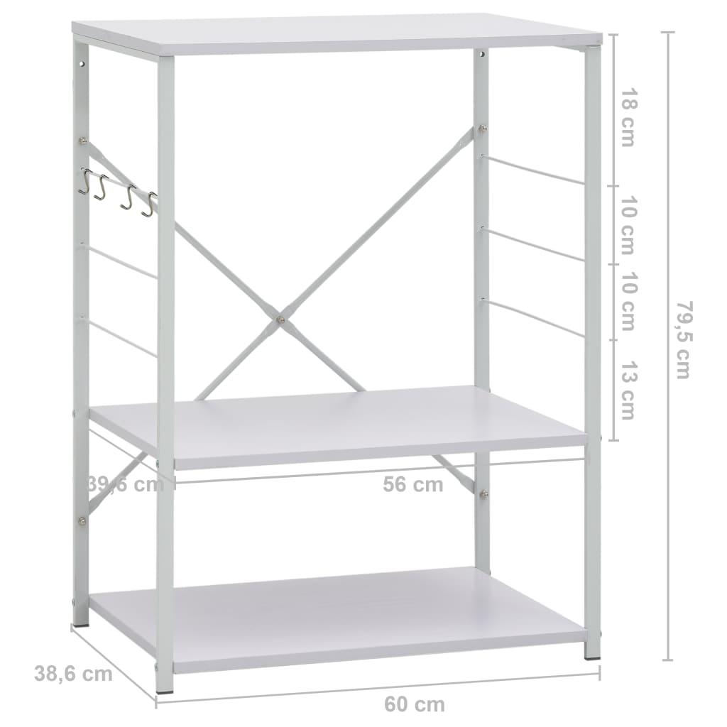 Magnetronkast 60X39,6X79,5 Cm Spaanplaat Wit