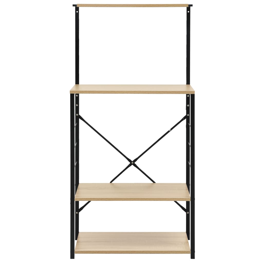 Magnetronkast 60X39,6X123 Cm Spaanplaat Zwart En Eikenkleurig