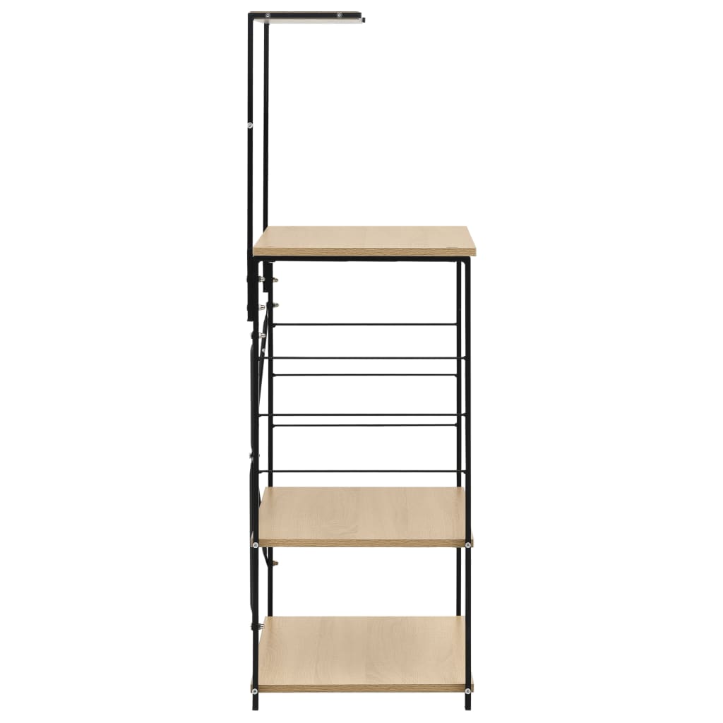 Magnetronkast 60X39,6X123 Cm Spaanplaat Zwart En Eikenkleurig