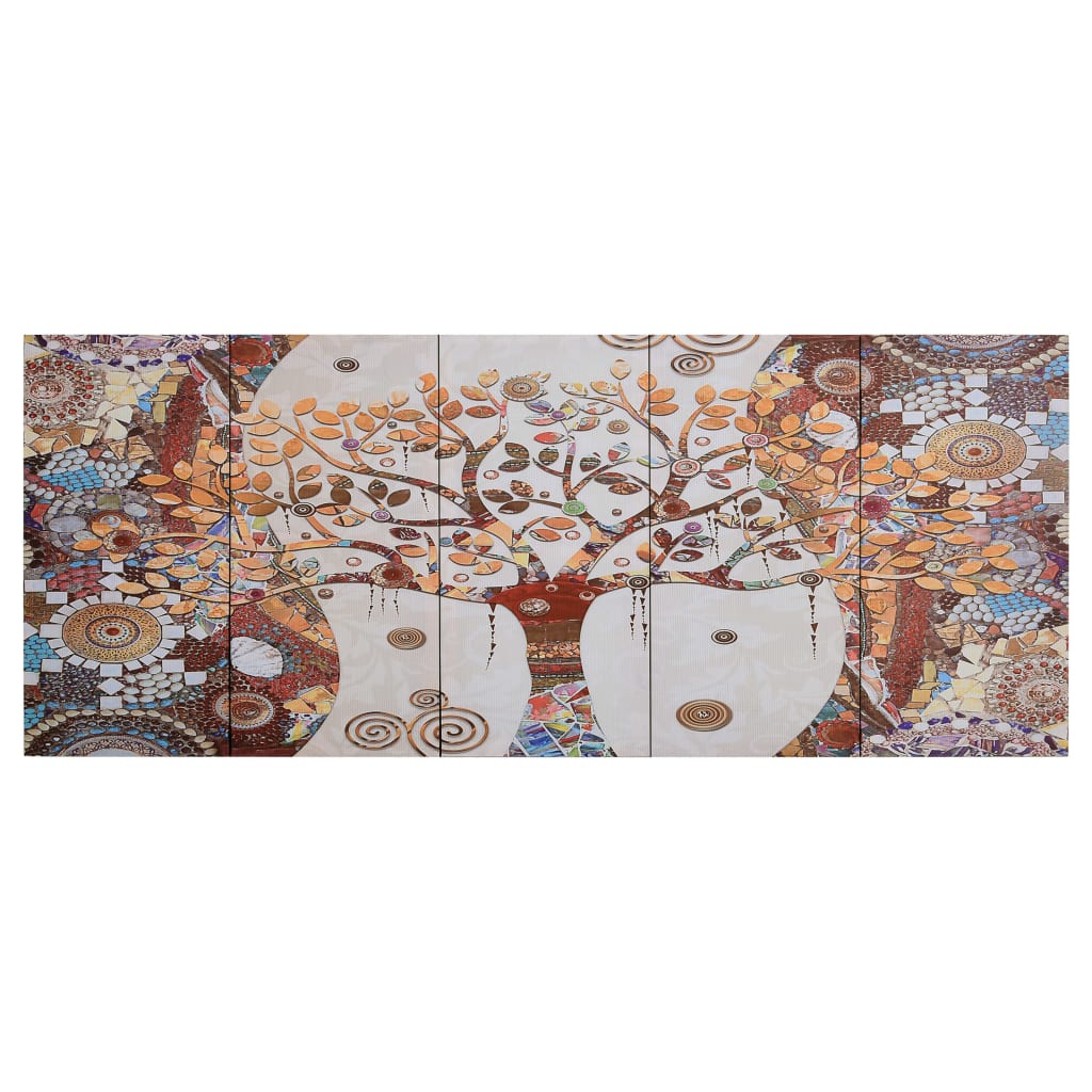 Wandprintset Boom 150X60 Cm Canvas Meerkleurig