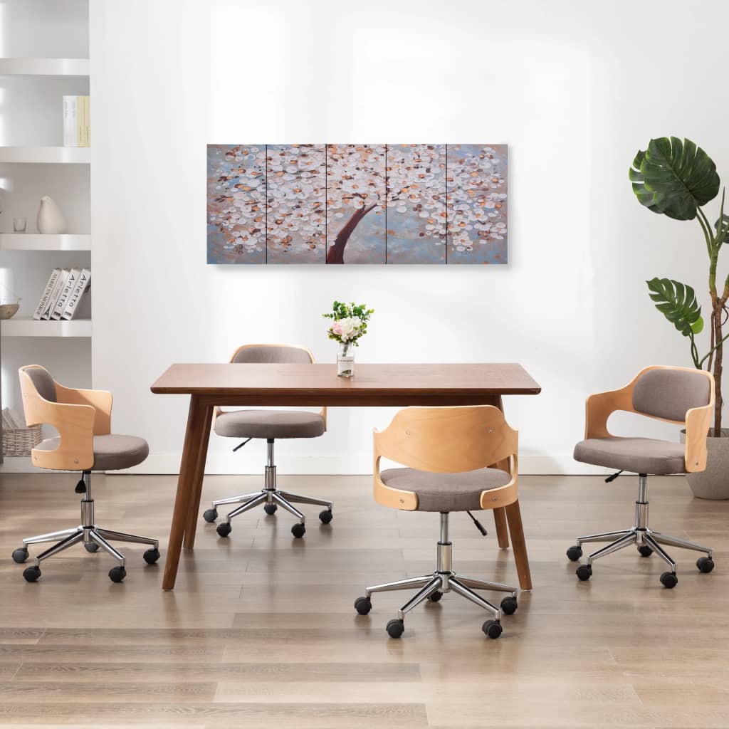 Wandprintset Bloeiende Boom 150X60 Cm Canvas Meerkleurig