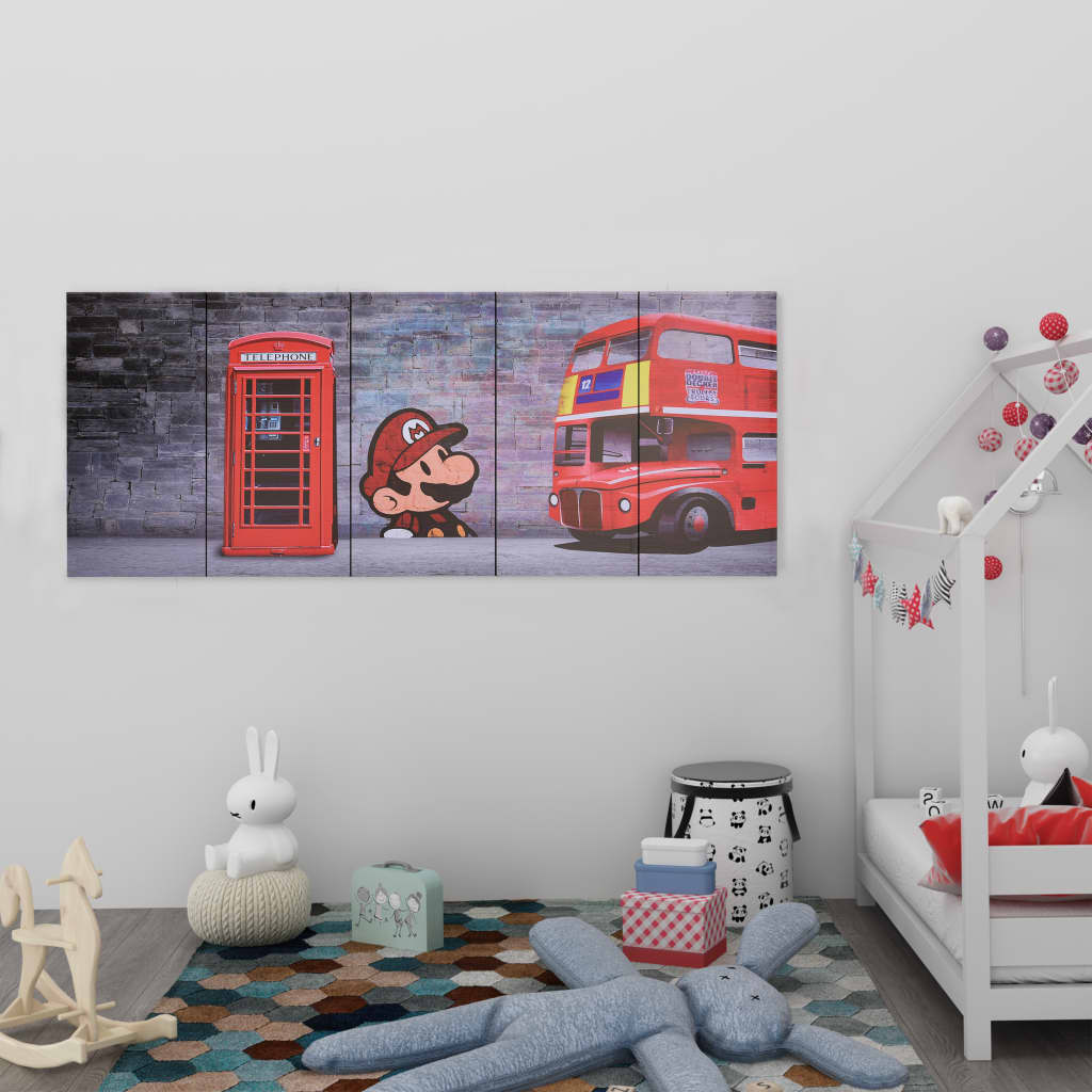 Wandprintset Londen 150X60 Cm Canvas Meerkleurig