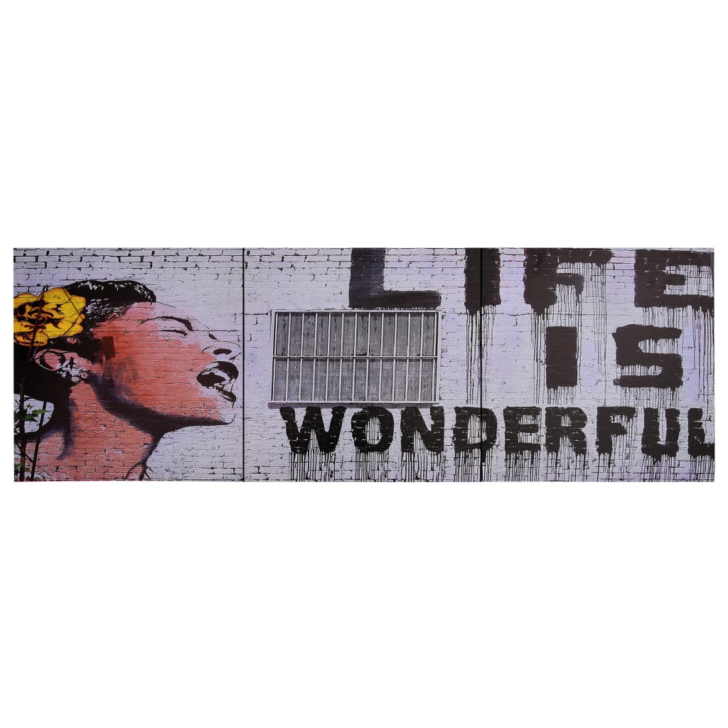 Wandprintset Wonderful 120X40 Cm Canvas Meerkleurig