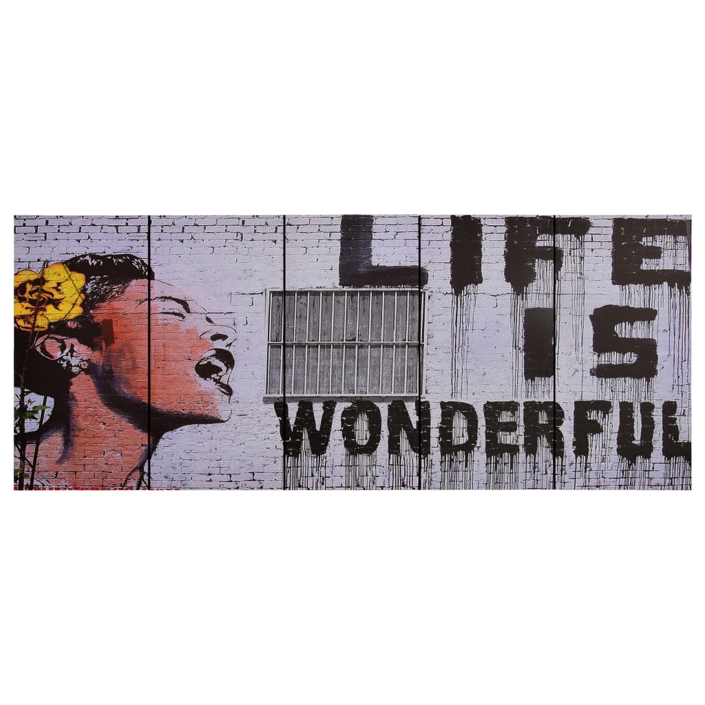 Wandprintset Wonderful 200X80 Cm Canvas Meerkleurig