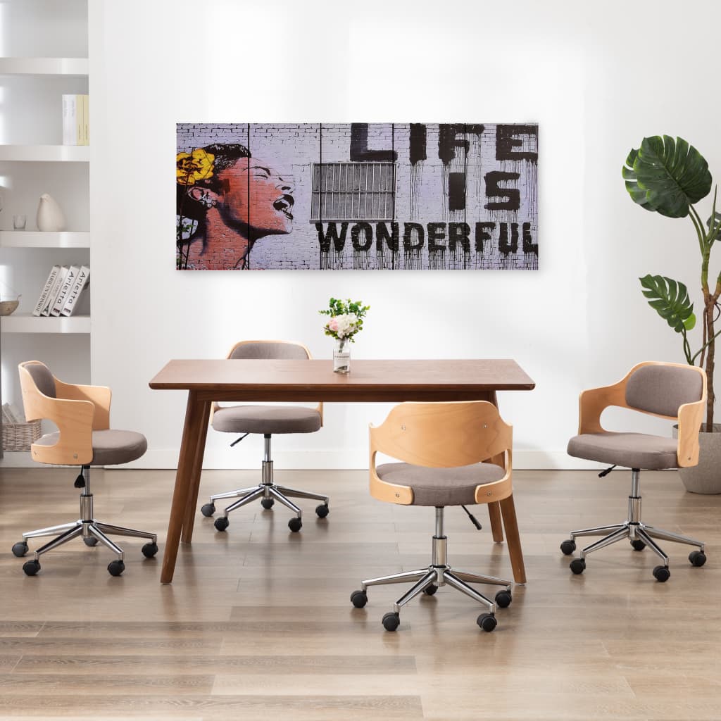 Wandprintset Wonderful 200X80 Cm Canvas Meerkleurig