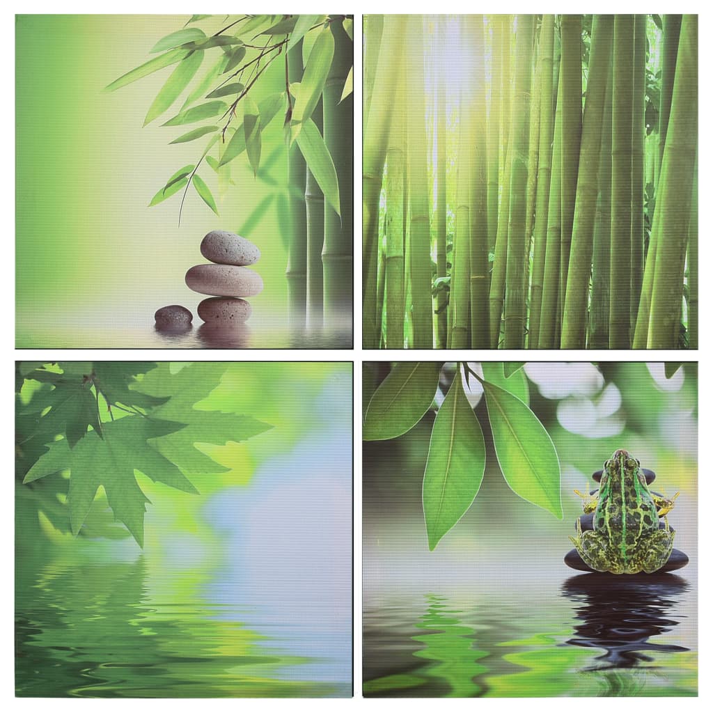 Wandprintset Natuur 80X80 Cm Canvas Meerkleurig