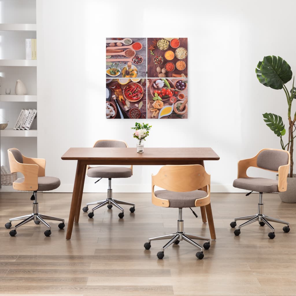 Wandprintset Keuken 80X80 Cm Canvas Meerkleurig