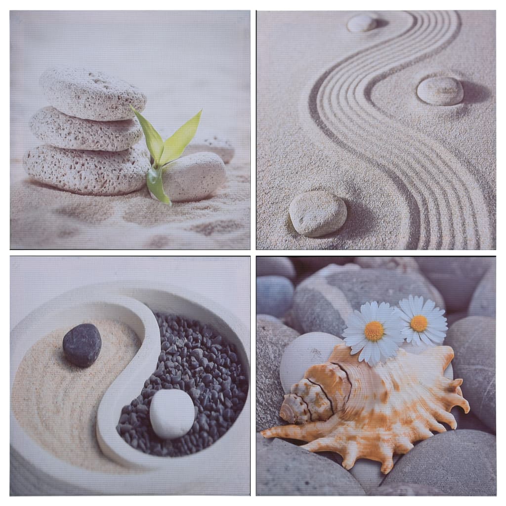 Wandprintset Strand 80X80 Cm Canvas Meerkleurig