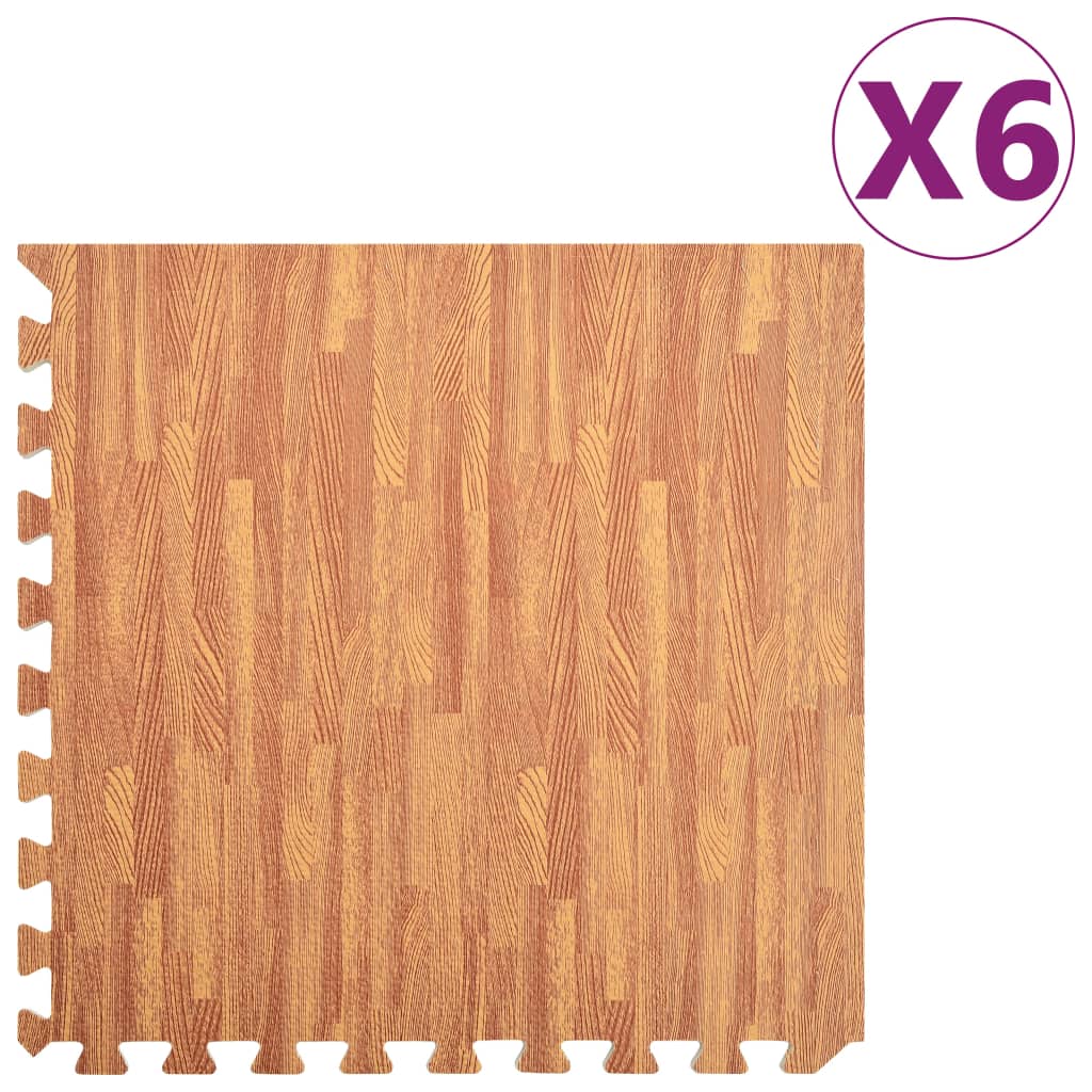 Vloermatten 6 St 2,16 ㎡ Eva-Schuim Houtnerfprint