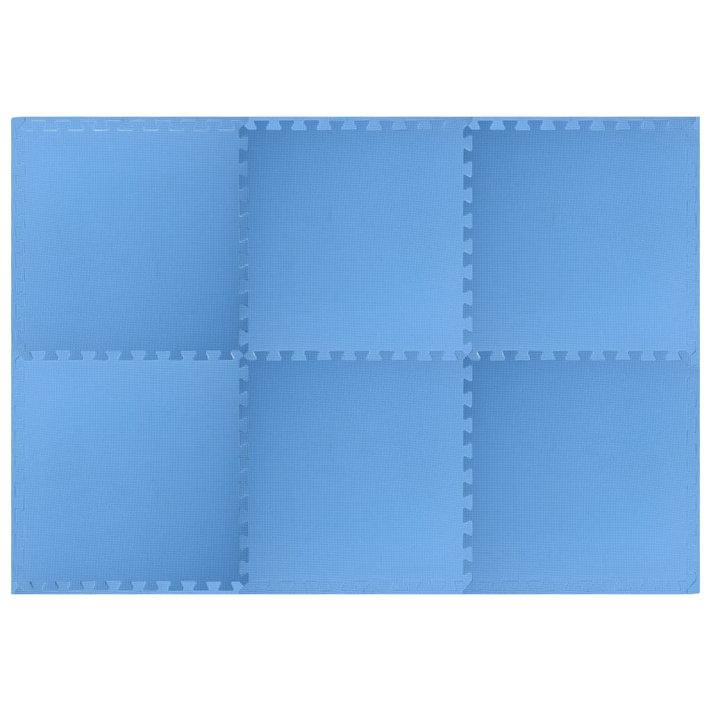 Vloermatten 6 St 2,16 ㎡ Eva-Schuim Blauw