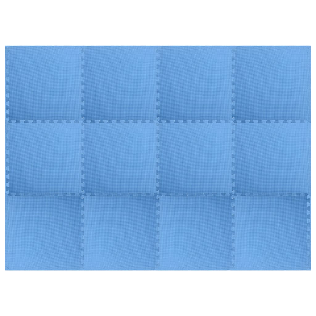Vloermatten 12 St 4,32 ㎡ Eva-Schuim Blauw