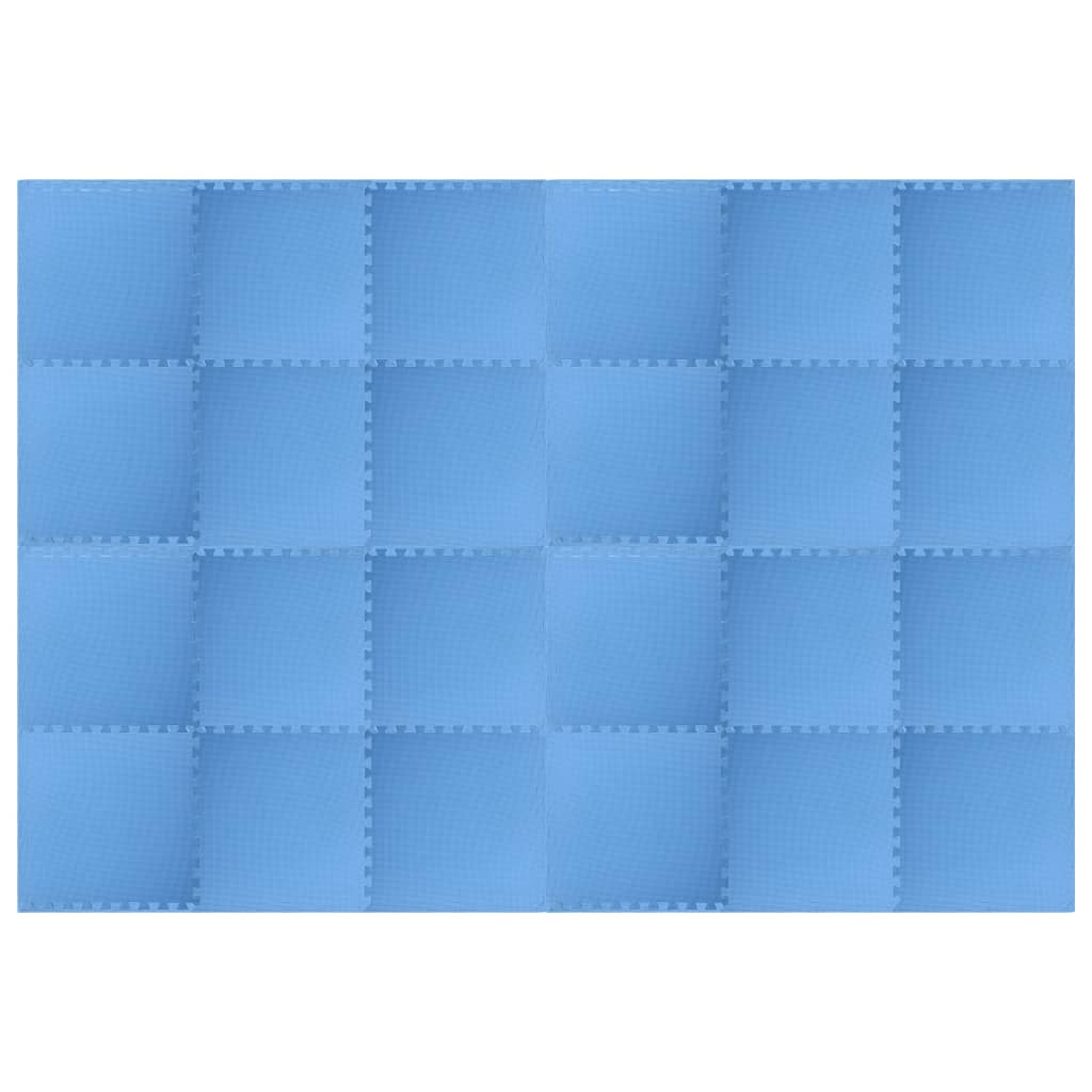 Vloermatten 24 St 8,64 ㎡ Eva-Schuim Blauw