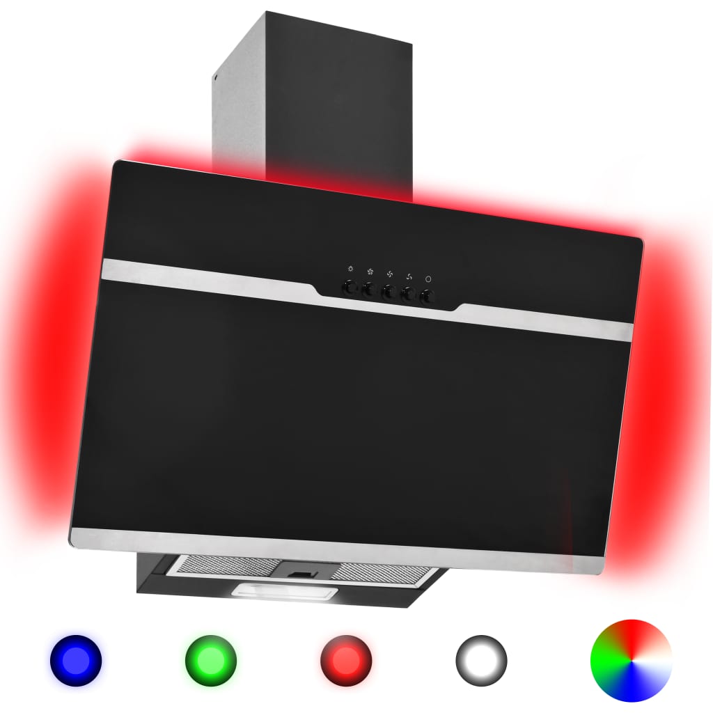 Afzuigkap Rgb-Led 60 Cm Roestvrij Staal En Gehard Glas