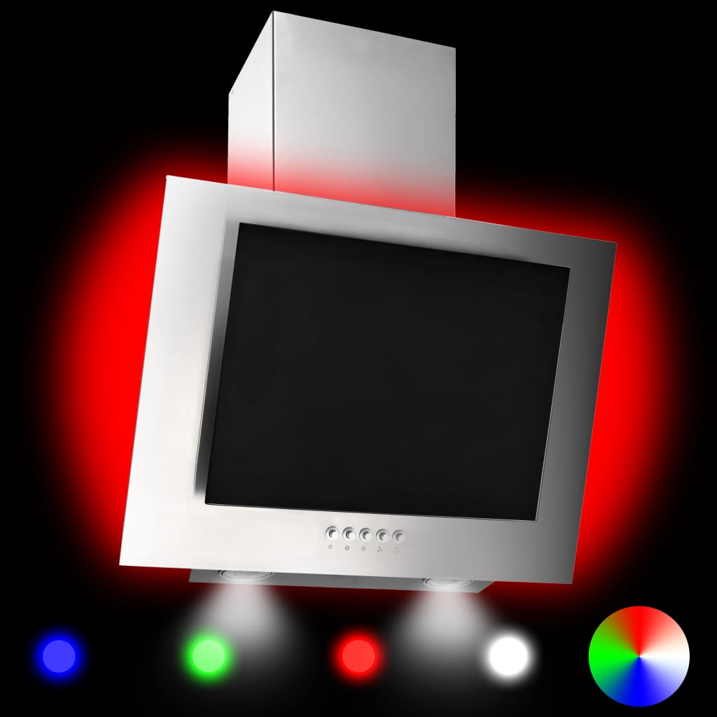 Afzuigkap Rgb-Led 60 Cm Roestvrij Staal En Gehard Glas