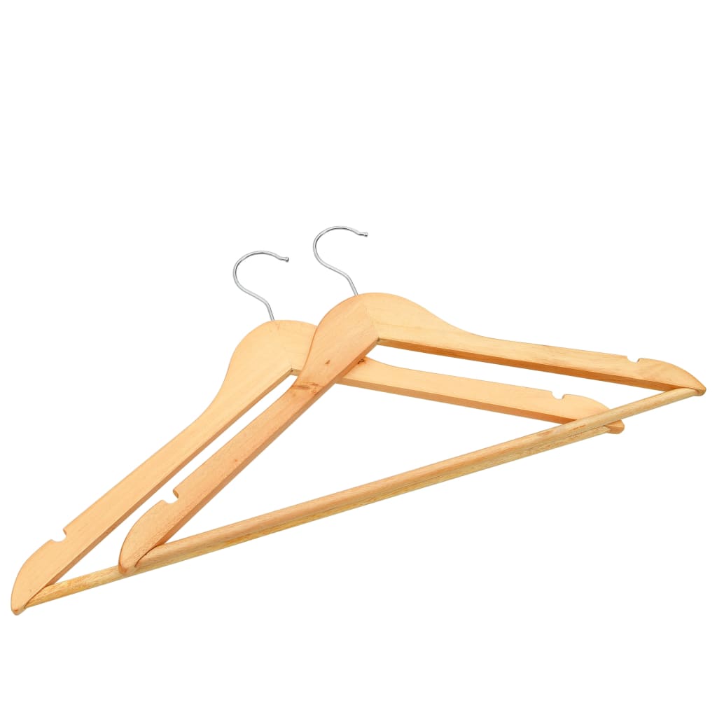 100-Delige Kledinghangerset Anti-Slip Hardhout