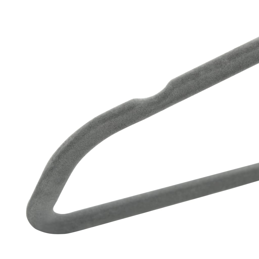 20-Delige Kledinghangerset Anti-Slip Fluweel Grijs
