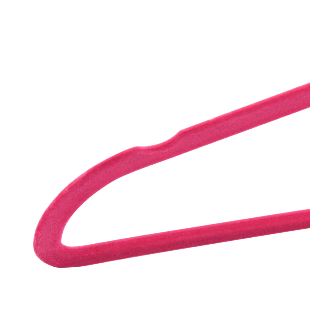 100-Delige Kledinghangerset Anti-Slip Fluweel Roze