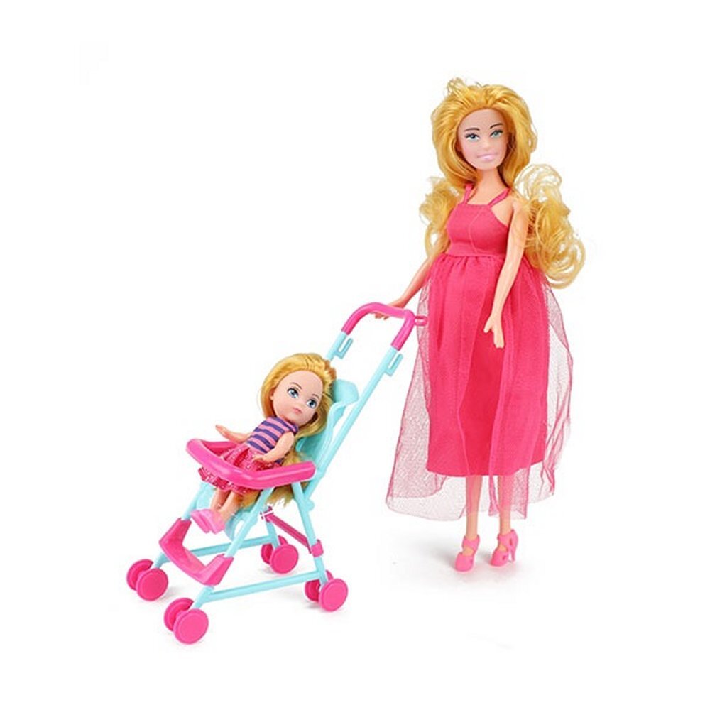Lauren Deluxe Tienerpop Zwanger + Accessoires En Buggy