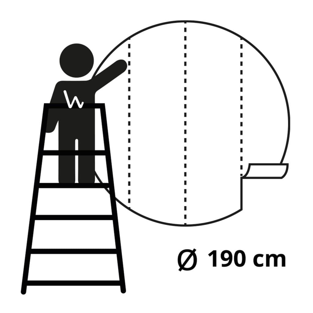 Wallart Behangcirkel Skyline By Night 190 Cm