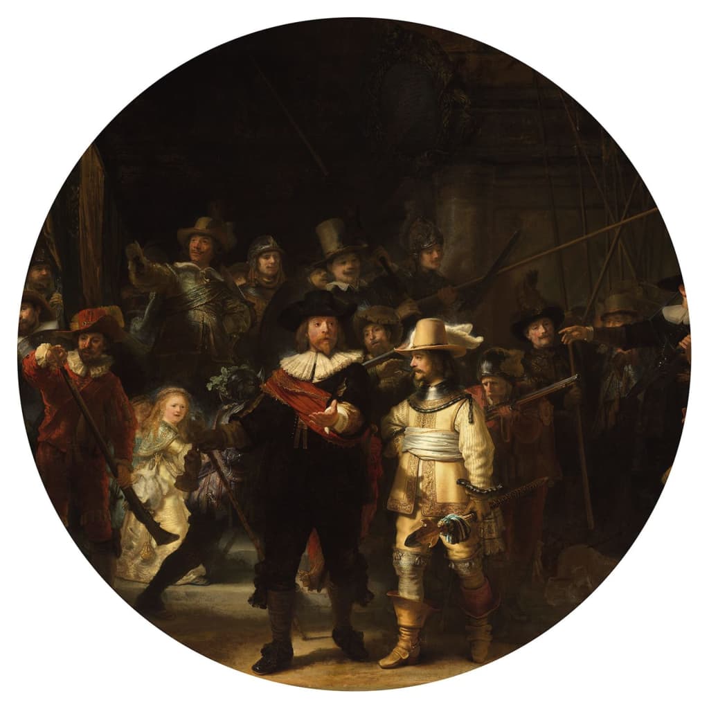Wallart Behangcirkel The Night Watch 142,5 Cm