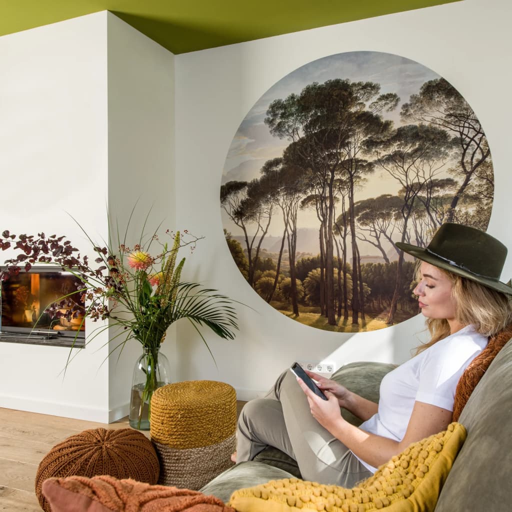 Wallart Behangcirkel Umbrella Pines In Italy 142,5 Cm