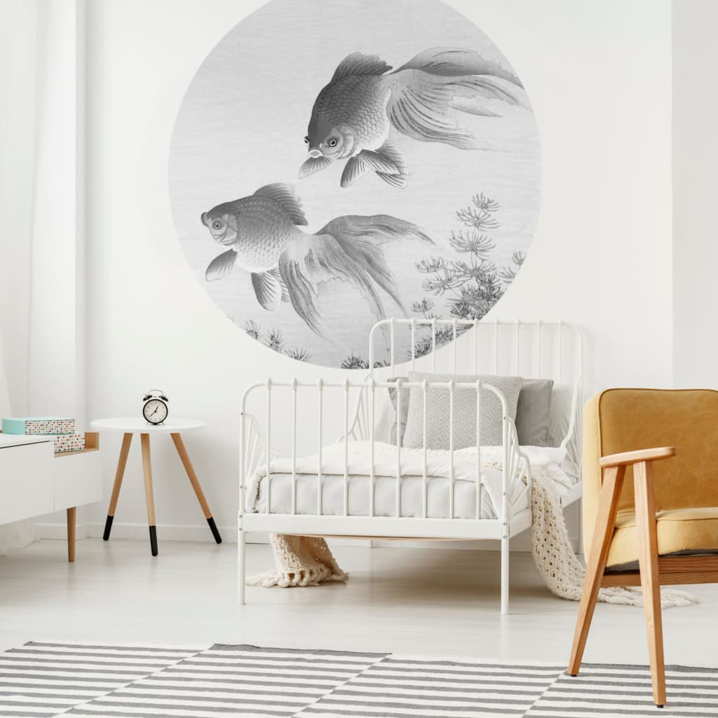 Wallart Behangcirkel Two Goldfish 190 Cm