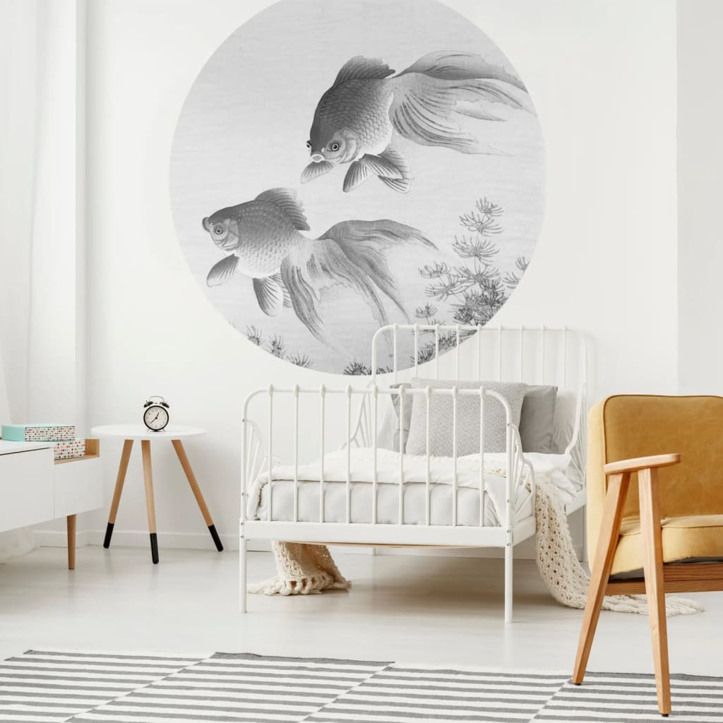 Wallart Behangcirkel Two Goldfish 142,5 Cm