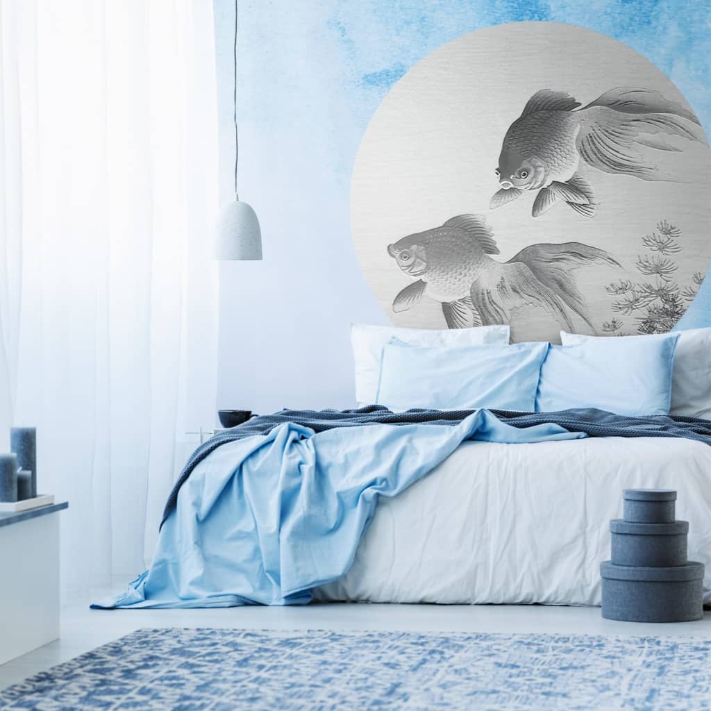 Wallart Behangcirkel Two Goldfish 142,5 Cm