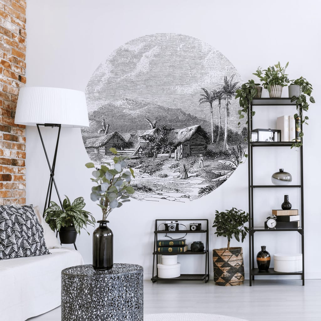 Wallart Behangcirkel Landscape Of Guadeloupe 190 Cm