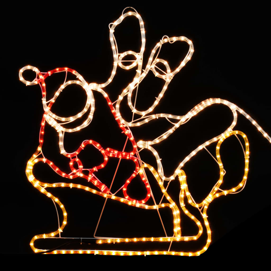 Kerstverlichting 4 Xxl Rendieren En Slee 1548 Led's 500X80 Cm