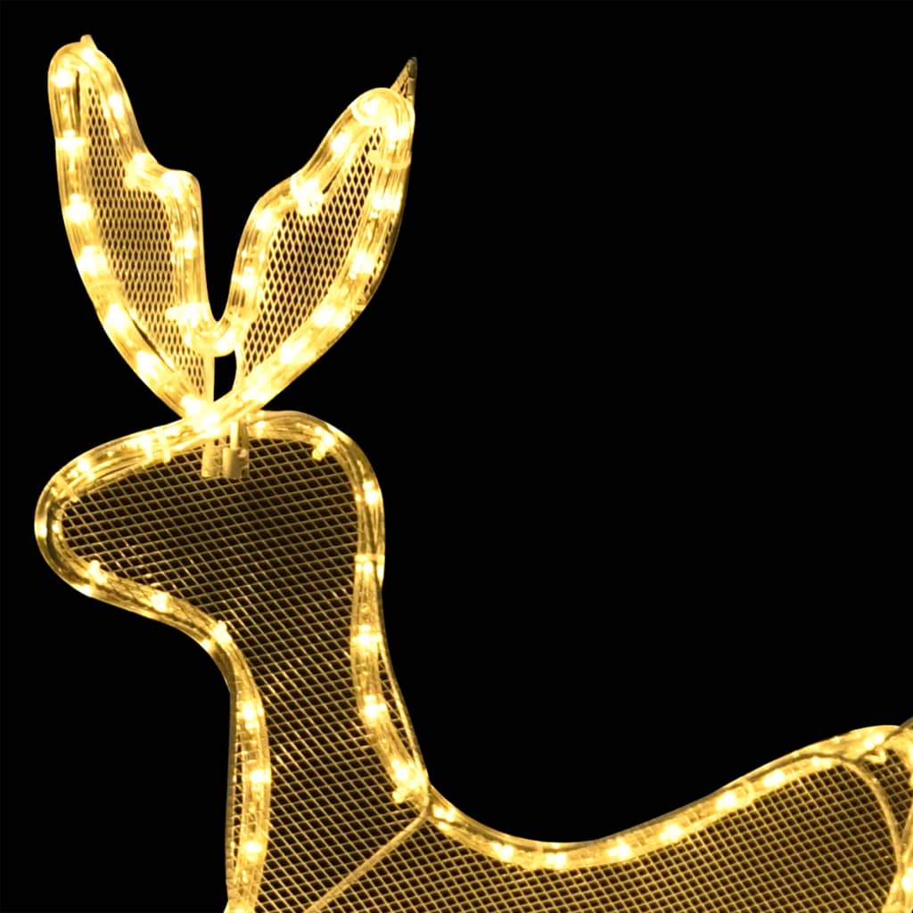 Kerstverlichting 2 Rendieren En Slee Met Mesh 648 Led's
