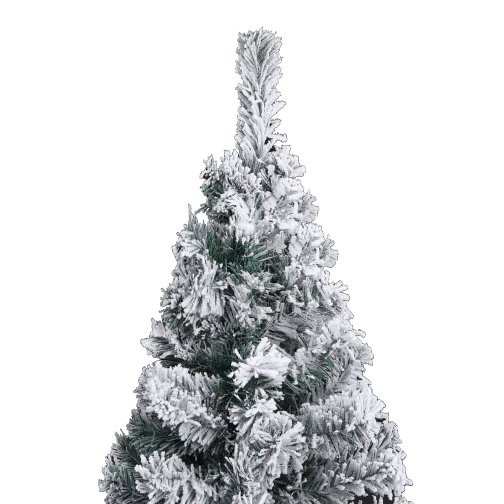 Kunstkerstboom Met Sneeuw Smal 150 Cm Pvc Groen