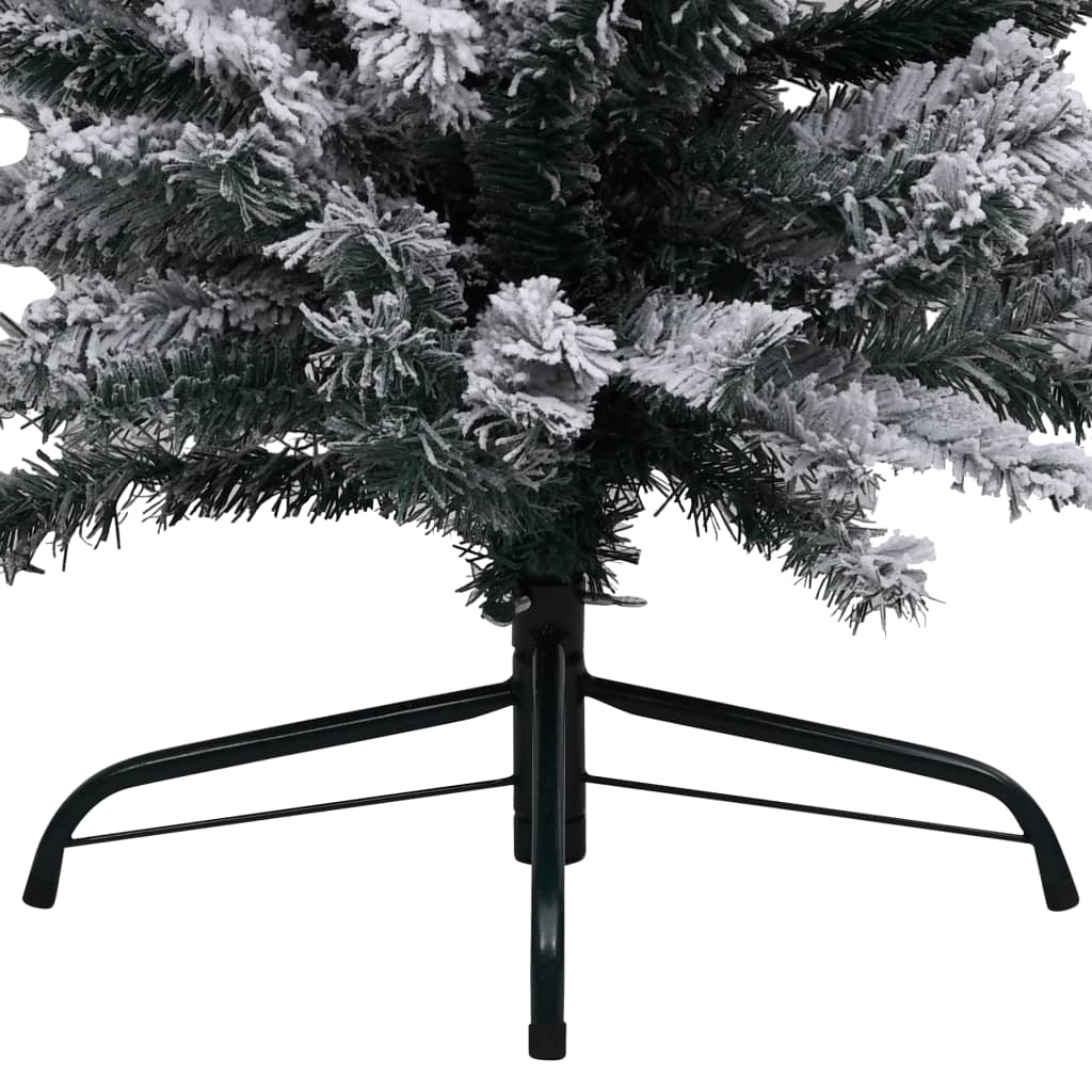 Kunstkerstboom Met Sneeuw Smal 150 Cm Pvc Groen