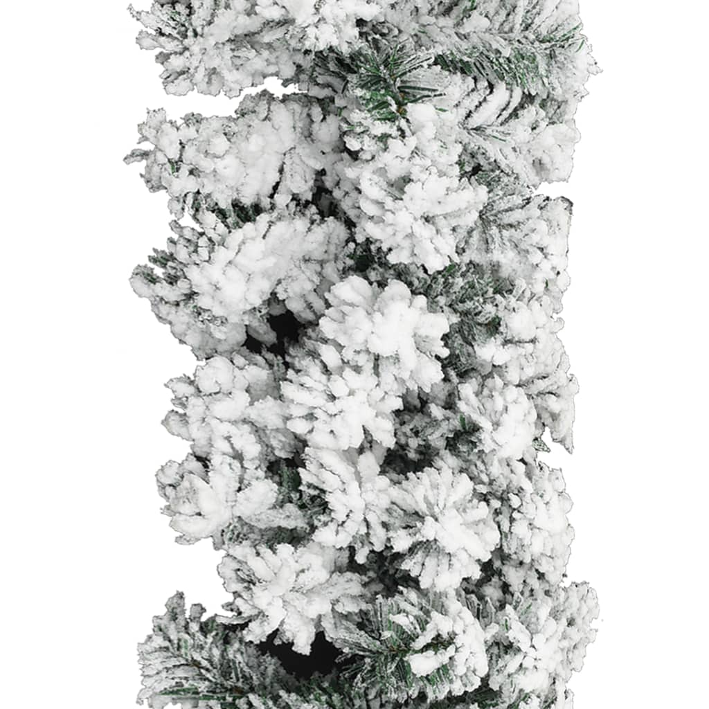 Kerstslinger Met Sneeuw 10 M Pvc Groen