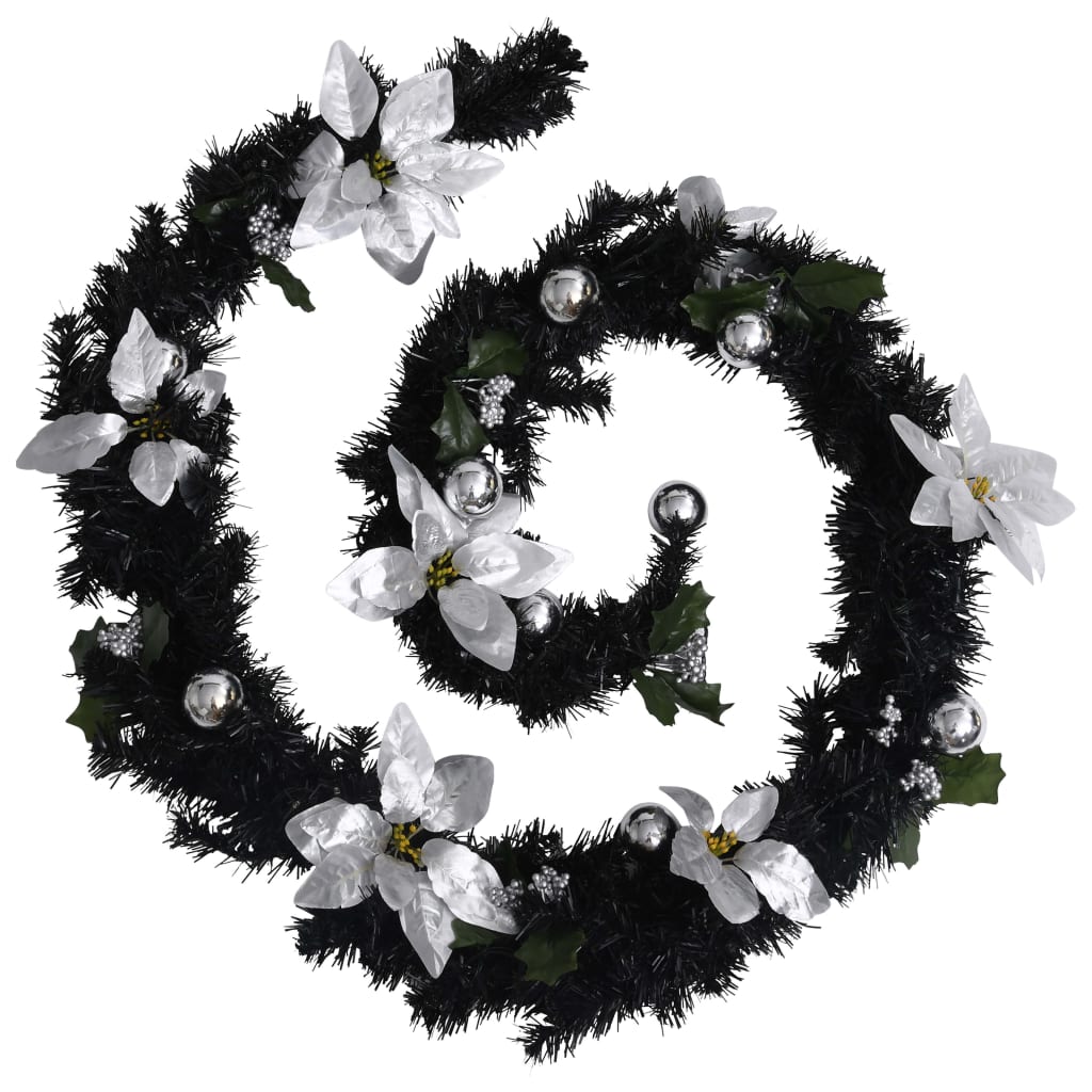Kerstslinger Met Led-Lampjes 2,7 M Pvc Zwart