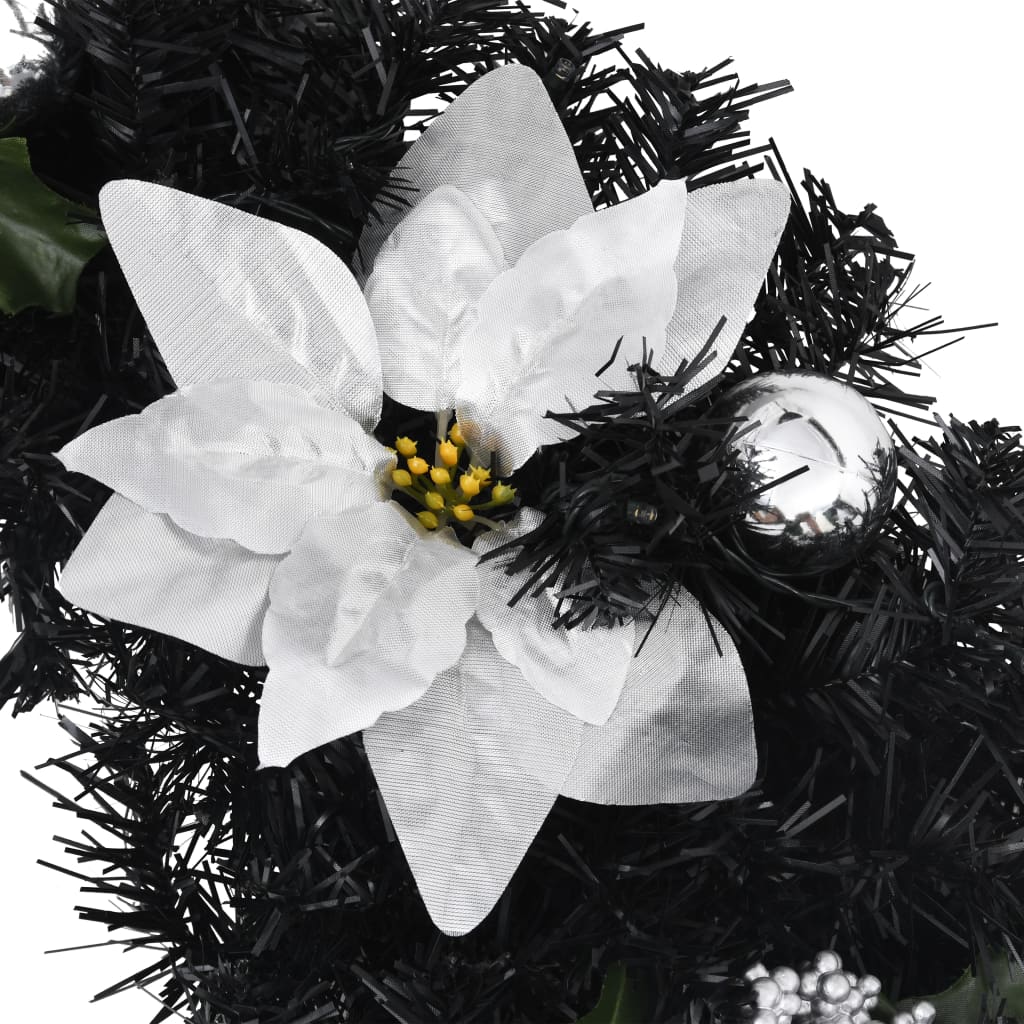 Kerstslinger Met Led-Lampjes 2,7 M Pvc Zwart