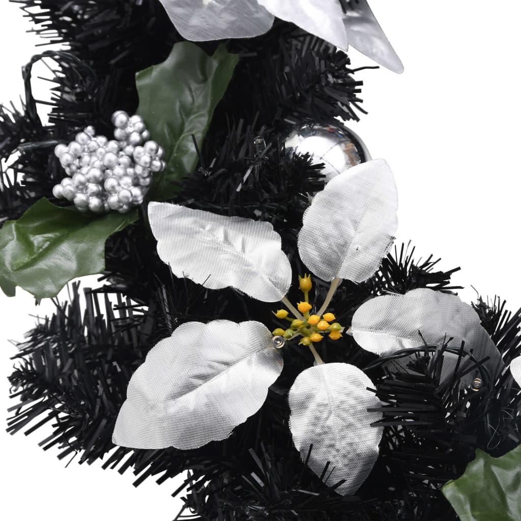 Kerstslinger Met Led-Lampjes 2,7 M Pvc Zwart