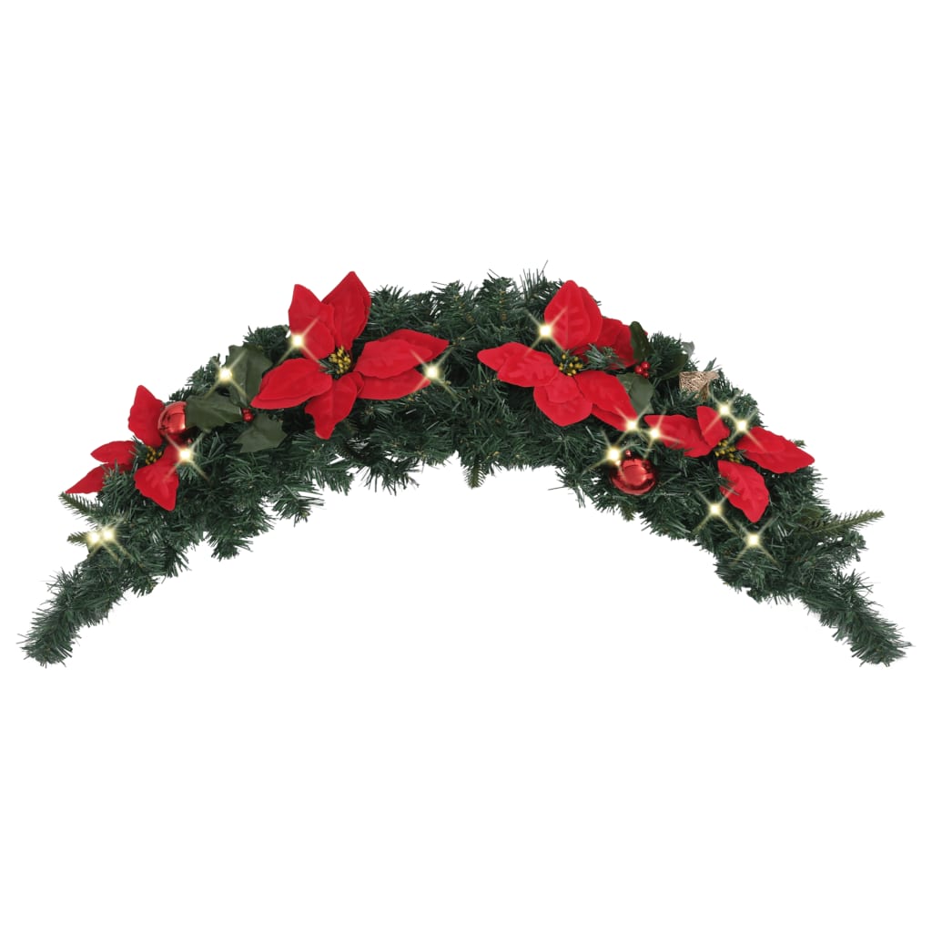 Kerstboog Met Led-Lampjes 90 Cm Pvc Groen