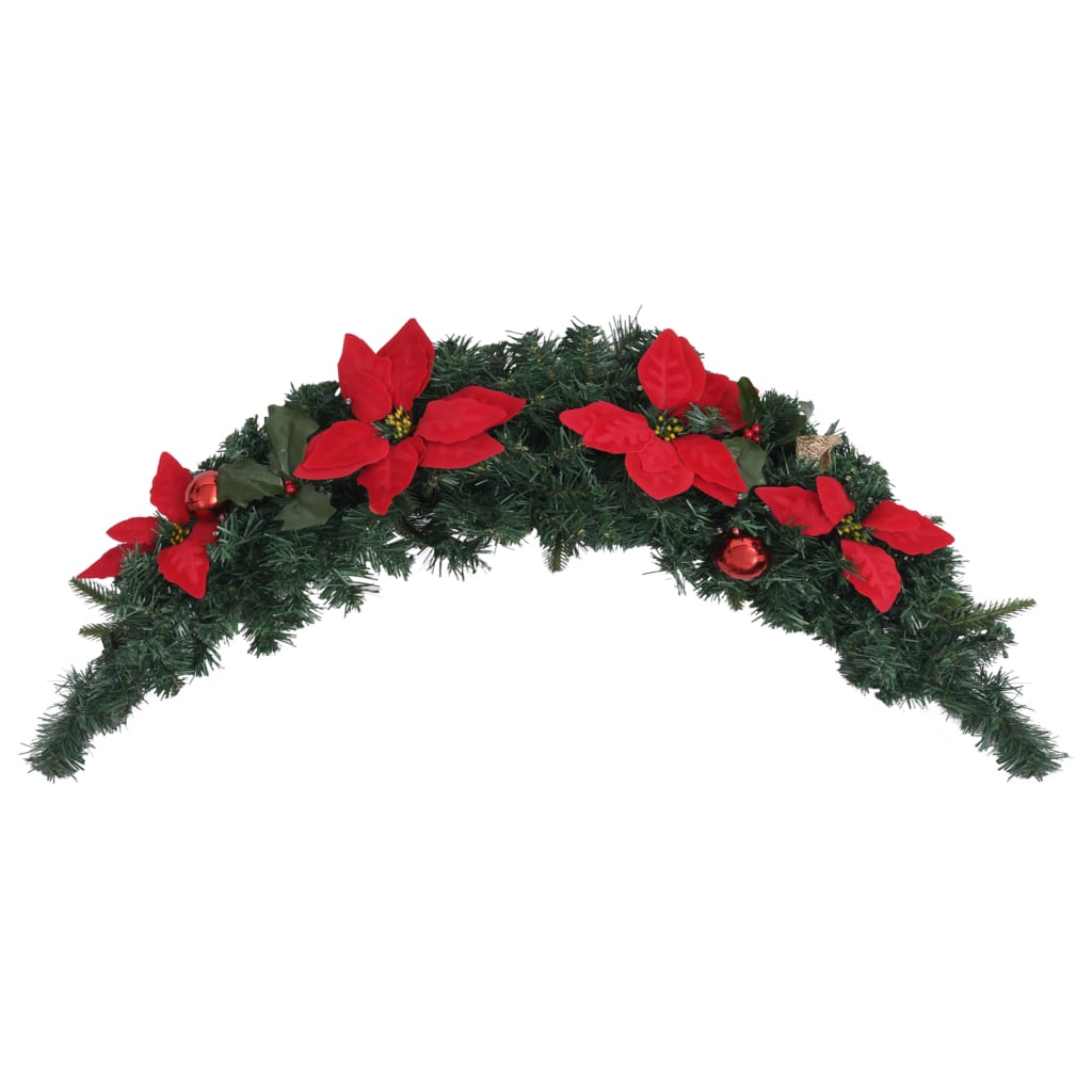Kerstboog Met Led-Lampjes 90 Cm Pvc Groen