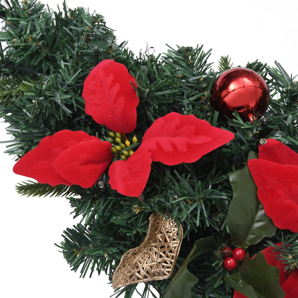 Kerstboog Met Led-Lampjes 90 Cm Pvc Groen